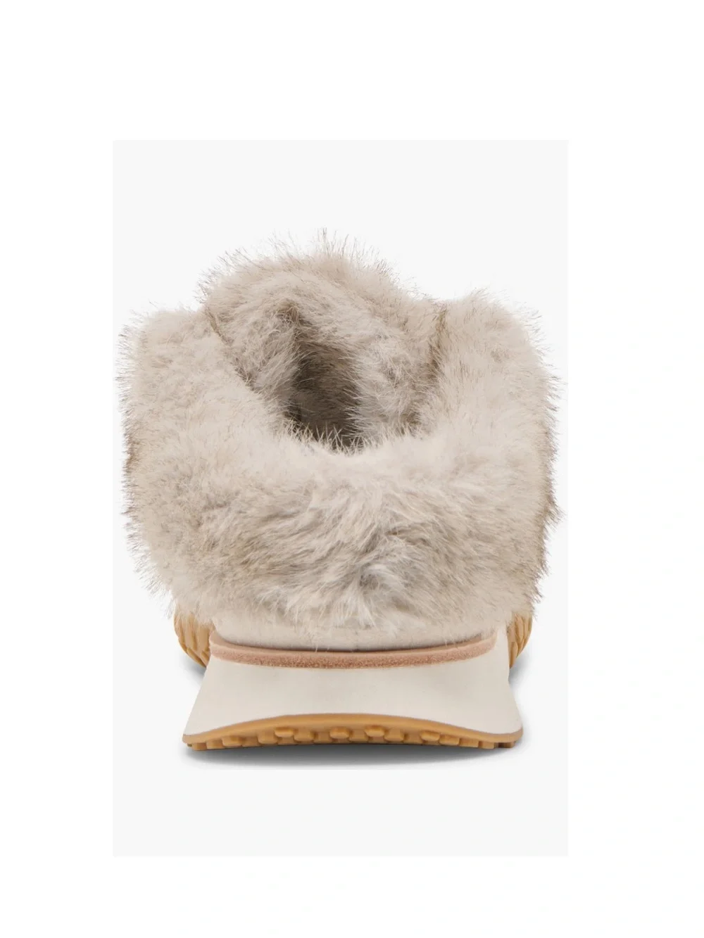 Dolce Vita Izzey Faux Fur Sneaker Mule Blue Accents & Taupe Suede Women’s 8.5
